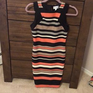 Striped bodycon dress